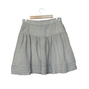 GAP Women Striped Gathered Waist A-Line Skirt Size S